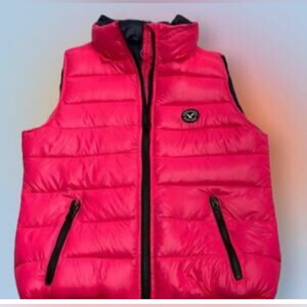 American Eagle Pink Down Puffer Vest